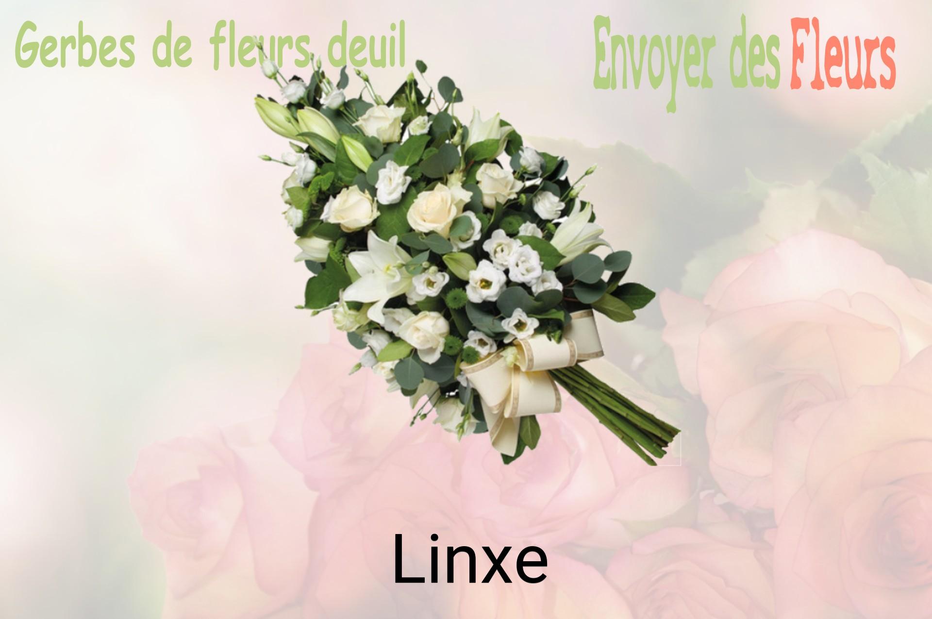 Gerbe de fleurs de deuil livrée à Linxe